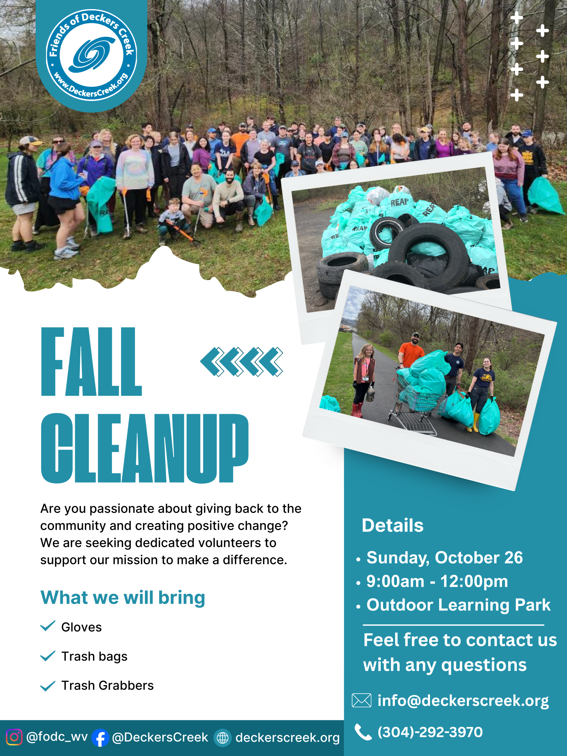Friends of Deckers Creek Fall Cleanup